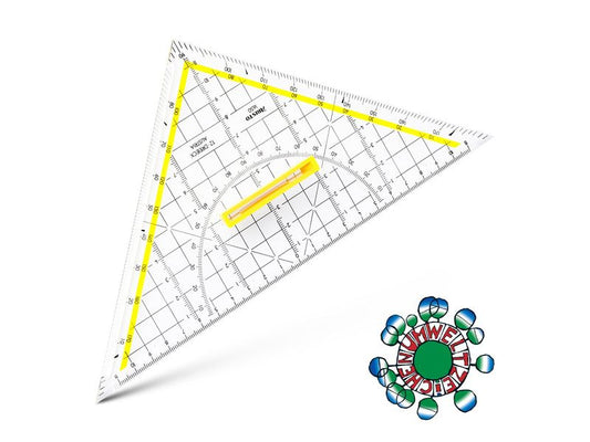Aristo | TZ-Dreieck 25cm | Griff lösbar, Facette, Tuschenoppen