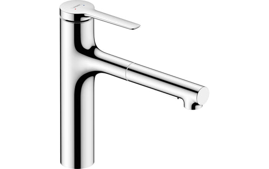 hansgrohe | Zesis M33 Küchenarmatur 160 ausziehbar | 2 Strahlarten, sBox lite Chrom