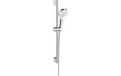 hansgrohe | Crometta Brauseset Brausestange 65 cm | EcoSmart Weiss/Chrom