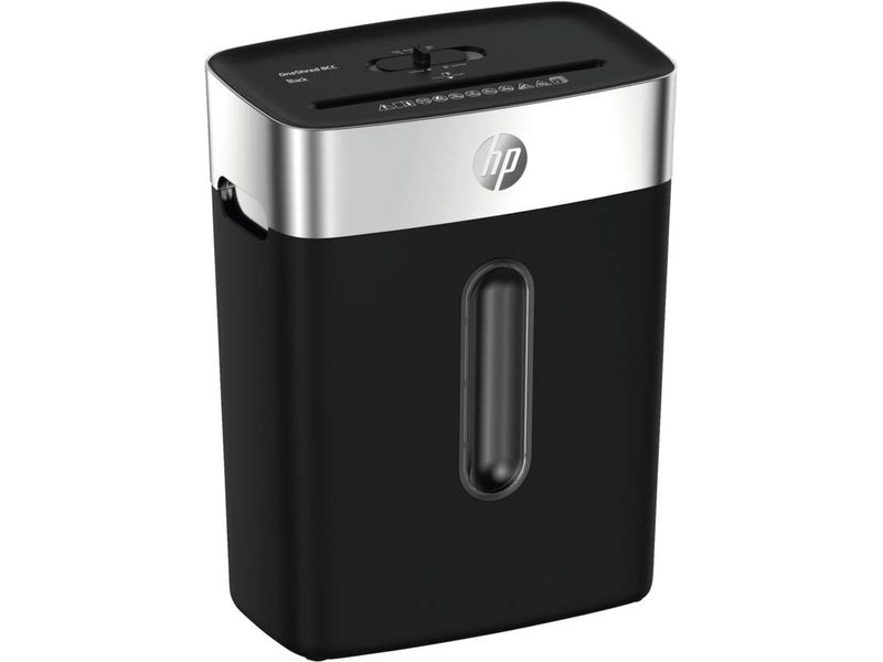 HP Inc. | HP Aktenvernichter OneShred 8CC schwarz | bis 8 Blatt, 15 Liter, Sicherheitsstufe 4
