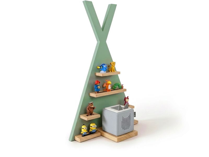 relaxdays | Kinderregal Toniebox Zelt | Grün