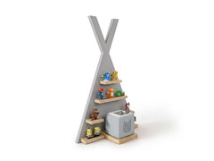 relaxdays | Kinderregal Toniebox Zelt | Grau