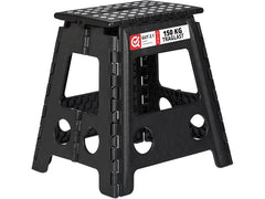 relaxdays | Klapphocker faltbar XL | Farbe: Schwarz