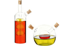 relaxdays | 2 in 1 Essig-Öl-Flasche | 2er Set