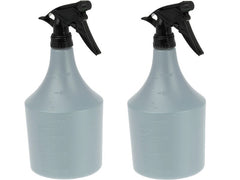 relaxdays | Sprühflasche | 2er Set, 1000 ml, Grau