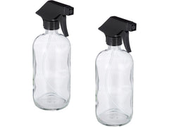 relaxdays | Sprühflasche aus Glas | 2er Set, 500 ml, Transparent