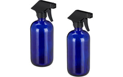 relaxdays | Sprühflasche aus Glas | 2er Set, 500 ml, Blau
