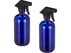 relaxdays | Sprühflasche aus Glas | 2er Set, 500 ml, Blau
