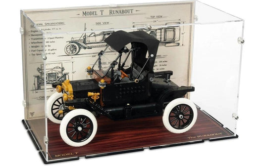 iDisplayit | Acryl-Display LEGO 11376 Ford Model TX | Mit Technischem Hintergrundbild