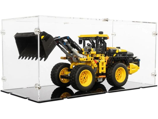 iDisplayit | Acryl-Display LEGO 42207 Volvo L120 | Mit schwarzem Boden