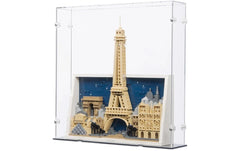 iDisplayit | Acryl-Display LEGO 21064 Paris | Mit schwarzem Boden