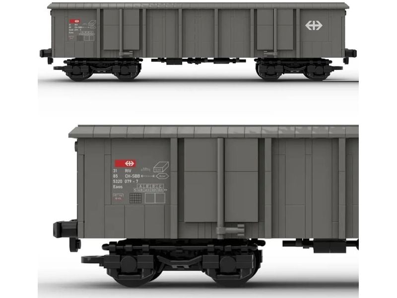 Stone Heap | Offener SBB EAOS Güterwagen | 813 Teile