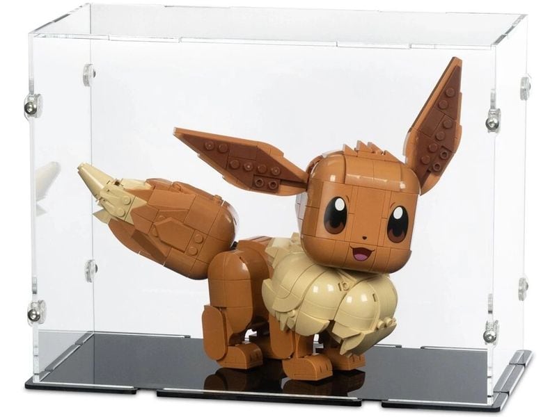 iDisplayit | Acryl-Display LEGO 72152 Pokémon Evoli | Mit schwarzem Boden