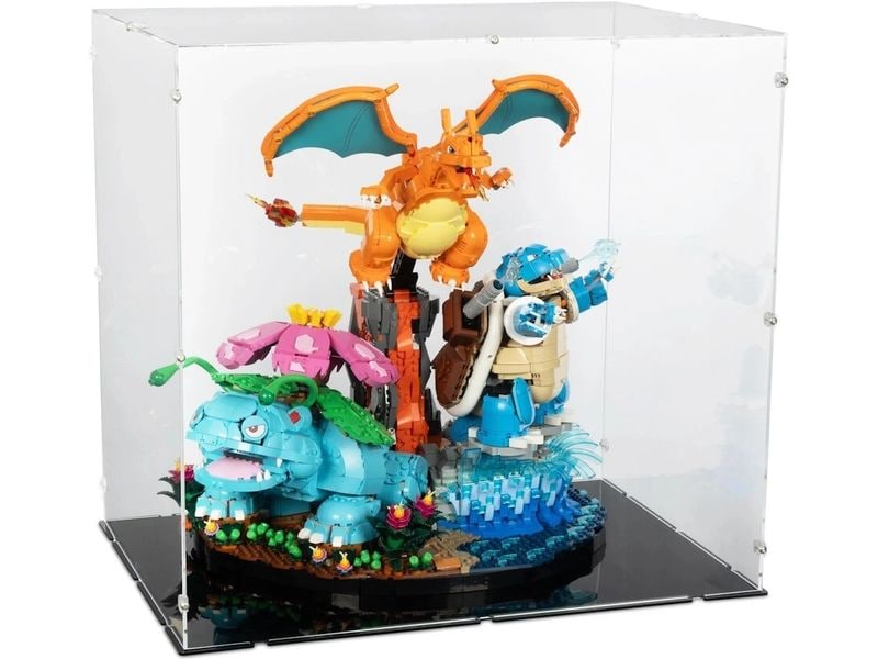 iDisplayit | Acryl-Display LEGO 72152 Pokémon | Mit schwarzem Boden