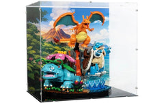 iDisplayit | Acryl-Display LEGO 72152 Pokémon | Mit Hintergrundbild & schwarzem Boden