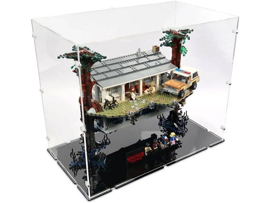 iDisplayit | Acryl-Display LEGO 75810 Stranger Things | Mit schwarzem Boden