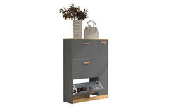 VCM | Schuhschrank Halom L | Anthrazit/Honig-Eiche