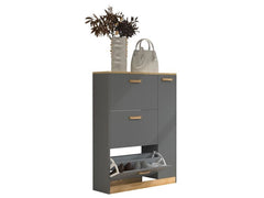 VCM | Schuhschrank Halom L | Anthrazit/Honig-Eiche