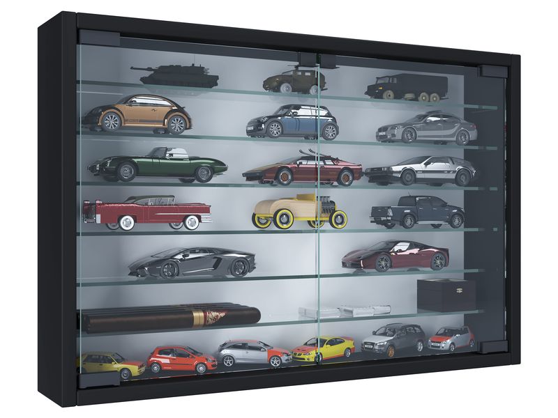 VCM | Wandvitrine Mandosa XL | Schwarz