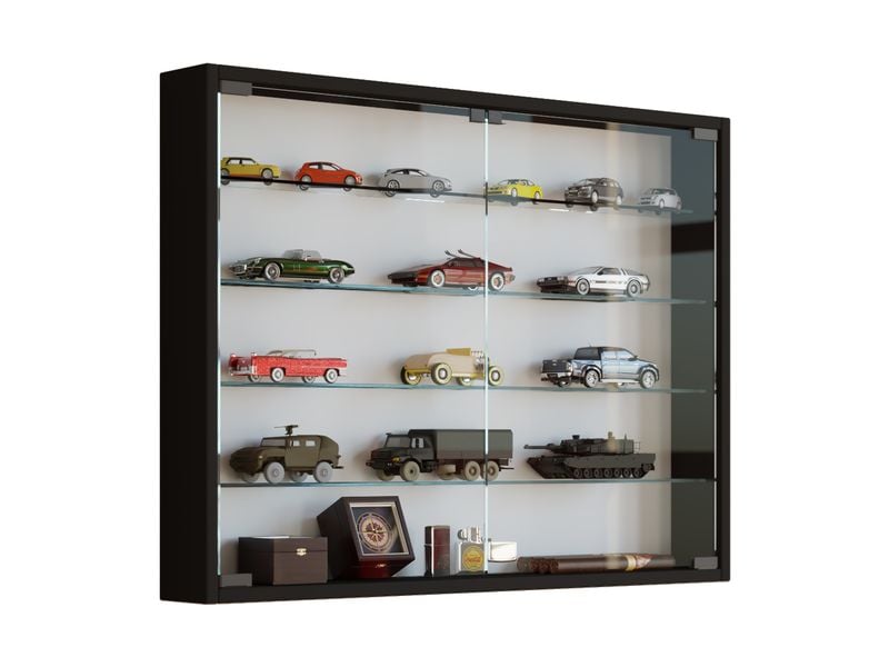 VCM | Wandvitrine Mandosa L | Schwarz