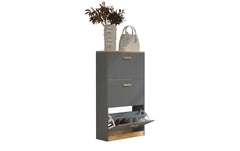 VCM | Schuhschrank Halom M | Anthrazit/Honig-Eiche