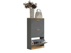 VCM | Schuhschrank Halom M | Anthrazit/Honig-Eiche
