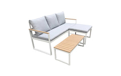 COCON Lounge Set Stahl und Nonwood 3-teilig