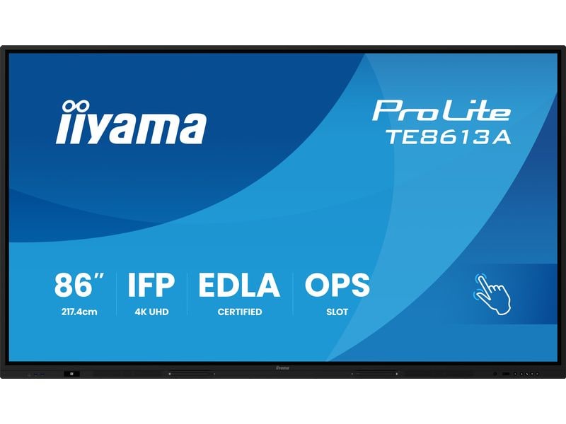 iiyama | TE8613A-B2AG | 86, Touch, 4K UHD, 500cd, EDLA, Android