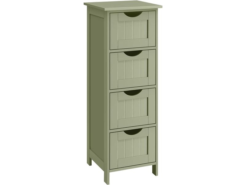 VASAGLE | Kommode Landhausstil, Grün | 30x30x82.2 cm, MDF