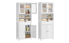 VASAGLE | Kommode Landhausstil, Weiss | 60x30x170 cm, MDF