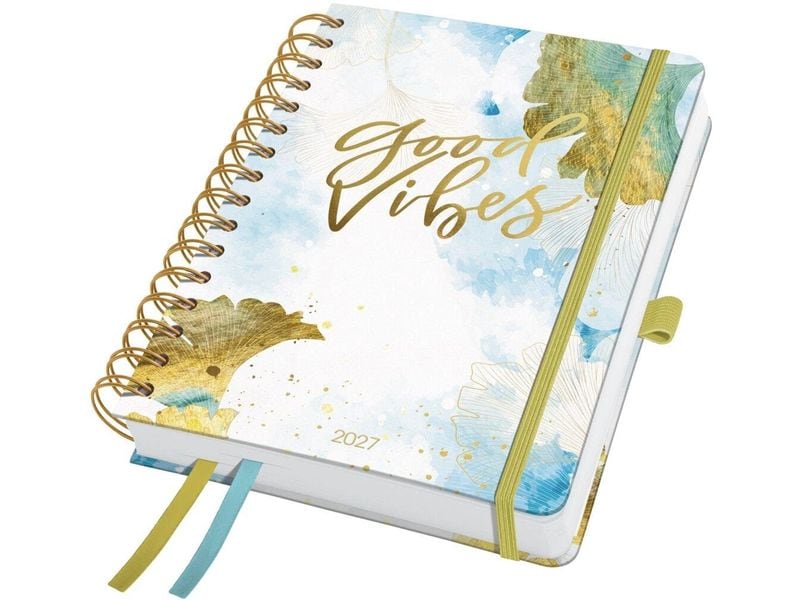 Jolie | Wochenagenda Inspire, Good Vibes, A5 | Spiralb., 1W/2S, 240 Seiten, 16.8x21.5cm