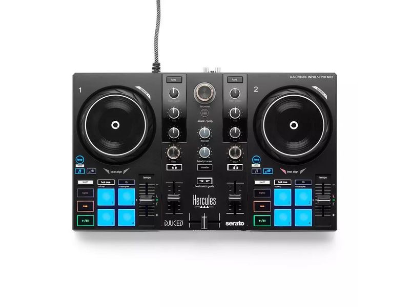 Hercules | DJControl Inpulse 200 MK3 | 2-Deck-USB-DJ-Controller für Einsteiger