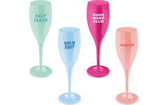 Koziol Sektglas Cheers Color Up 4er Set