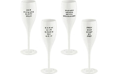 Koziol Sektglas Cheers Spruchreif 4er Set