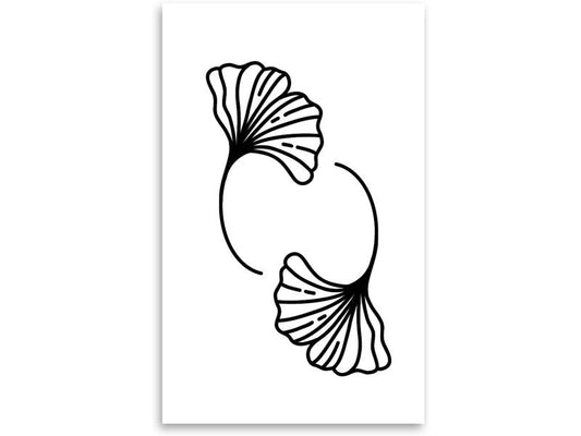 minink | Tattoo Ginkgo-Duo | Grösse: M (3.5 cm x 6.0 cm)