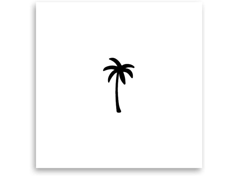 minink | Tattoo Kleine ausgefüllte Palme | Grösse: S (0.9 cm x 1.7 cm)