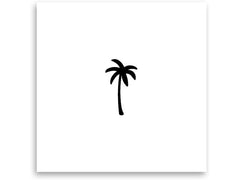 minink | Tattoo Kleine ausgefüllte Palme | Grösse: S (0.9 cm x 1.7 cm)