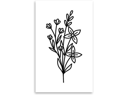 minink | Tattoo Lilien Blumenstrauss | Grösse: M (3.1 cm x 6.3 cm)