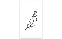 minink | Tattoo Feder geschwungen | Grösse: L (3.6 cm x 6.6 cm)