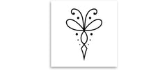 minink | Tattoo Symmetrischer Balance | Grösse: S (2.7 cm x 4.0 cm)