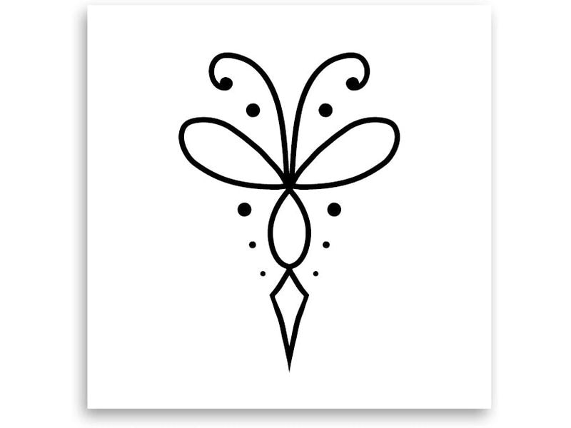 minink | Tattoo Symmetrischer Balance | Grösse: S (2.7 cm x 4.0 cm)