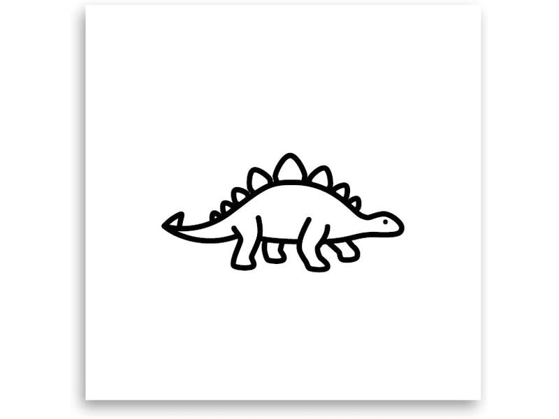 minink | Tattoo Kleiner Stegosaurus | Grösse: S (3.0 cm x 1.4 cm)
