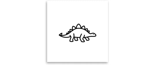minink | Tattoo Kleiner Stegosaurus | Grösse: S (3.0 cm x 1.4 cm)