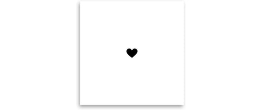 minink | Tattoo Kleines ausgefülltes Herz | Grösse: S (0.5 cm x 0.5 cm)