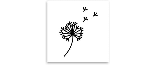 minink | Tattoo Löwenzahn mit Samen | Grösse: S (3.0 cm x 4.0 cm)