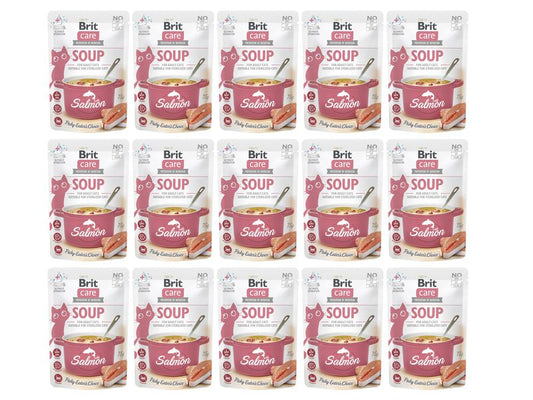Brit | Care Cat Soup with Salmon 15x75g | 1125 g