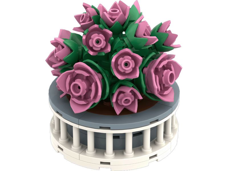 Brixies Plus | Mini Blume Flower charm | 102 bricks