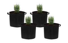 STRUCT | Pflanzentasche 4er Set, 30x30x25cm | Filz, schwarz