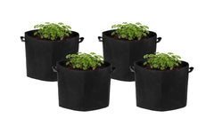 STRUCT | Pflanzentasche 4er Set, 35x35x30cm | Filz, schwarz