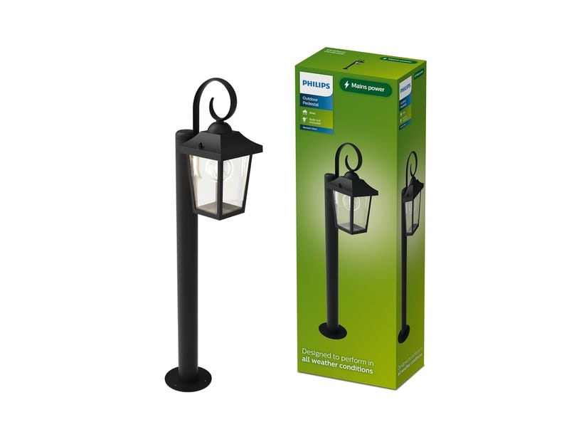 Philips | Buzzard Outdoor Sockelleuchte | max. 25W, exkl. Leuchtmittel E27, IP44, sz